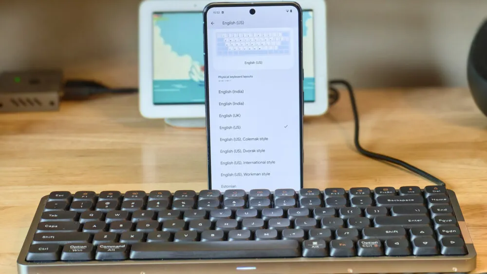 Android 15 Fiziksel Klavye