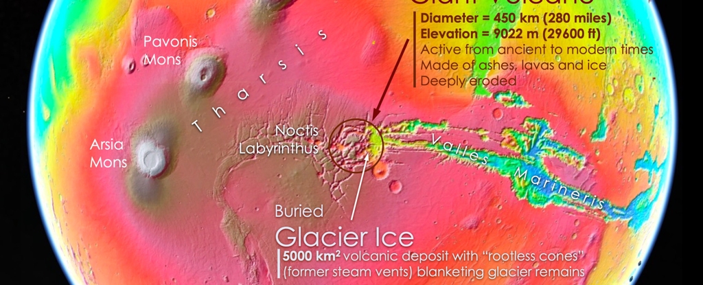 Noctis Labyrinthus'un konumu