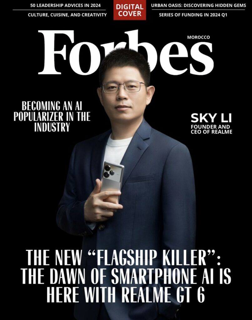 Realme'nin kurucusu ve CEO'su Sky Li, Forbes kapağında